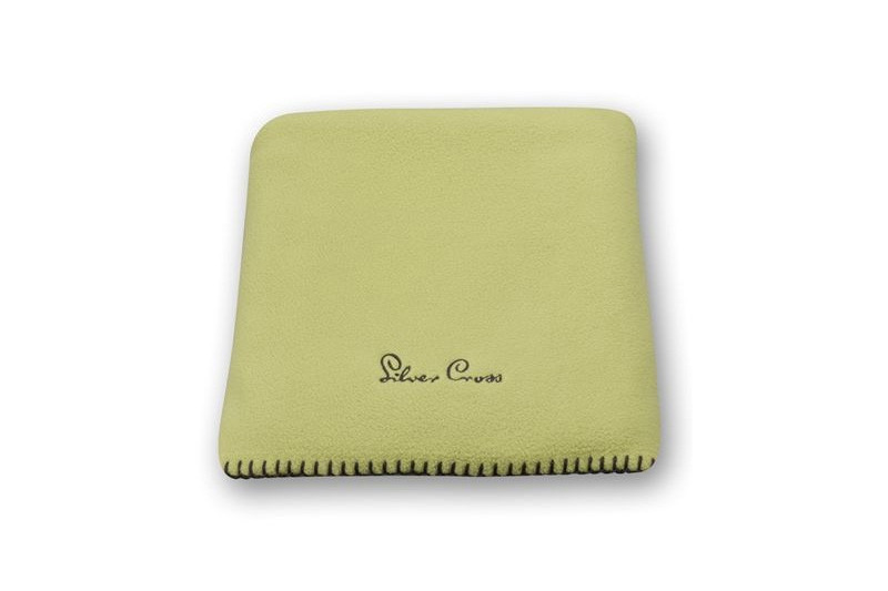 Silver Cross Fleece Blanket - Lime Grey