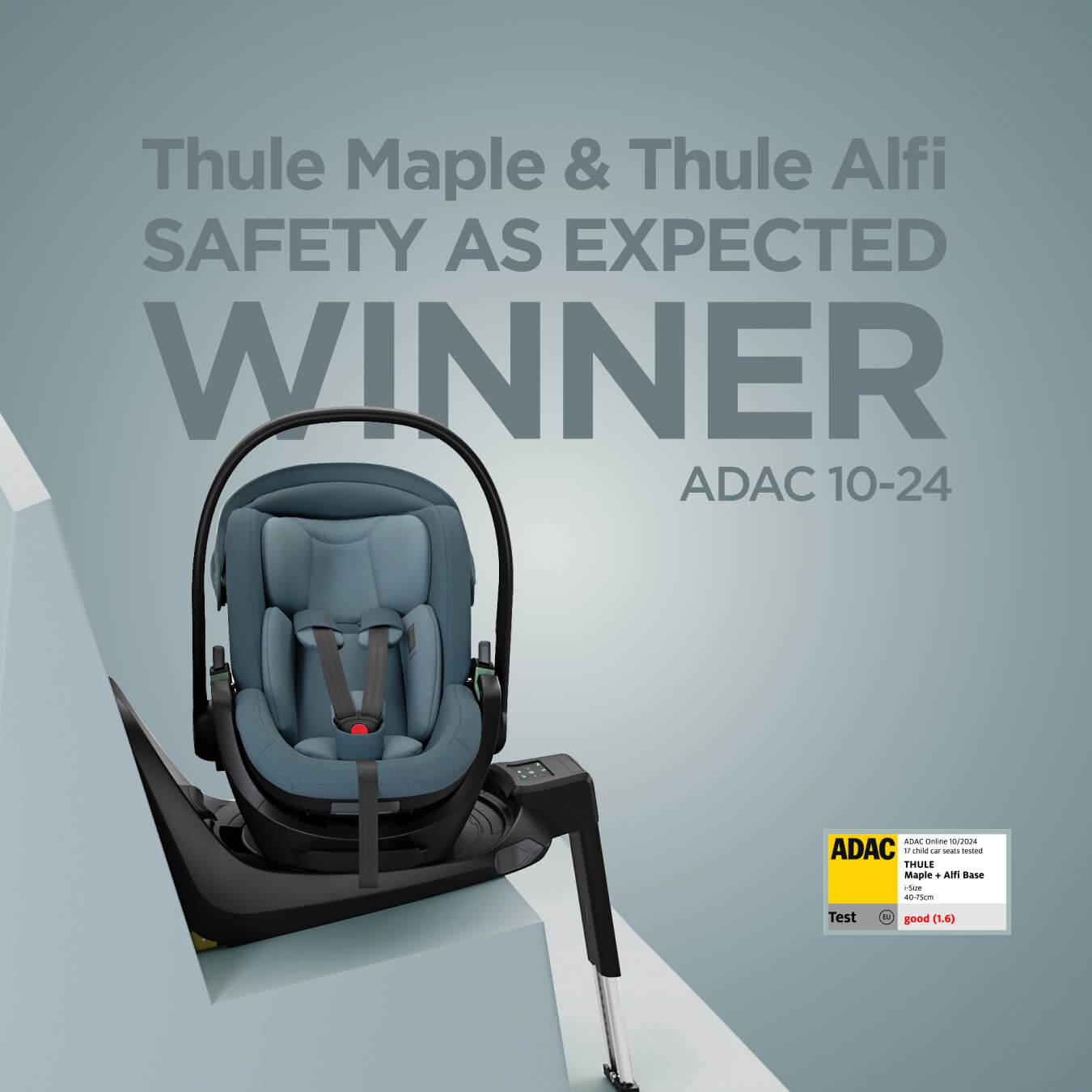 ADAC Car Seat Safety Test Winners Autumn 2024  - Thule Maple + Alfi Base