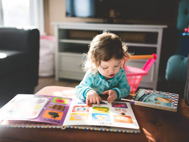 Girl with books